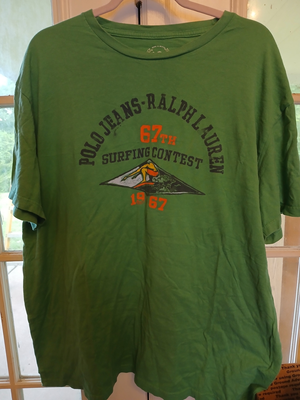 Ralph Lauren Green Surfing Contest Graphic Tee